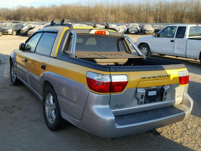 4S4BT62C537113606 - 2003 SUBARU BAJA SPORT YELLOW photo 3