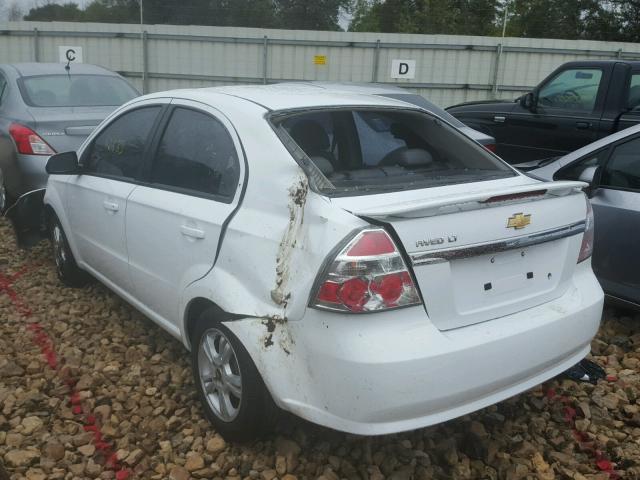 KL1TG5DE0BB122562 - 2011 CHEVROLET AVEO LT WHITE photo 3