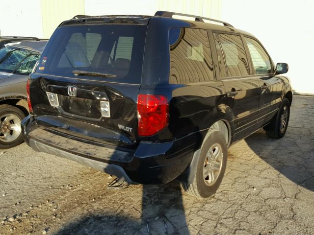 5FNYF18525B031931 - 2005 HONDA PILOT EXL BLACK photo 4