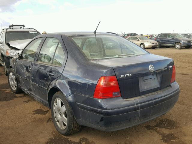 3VWTE29M9YM166605 - 2000 VOLKSWAGEN JETTA GLX BLUE photo 3