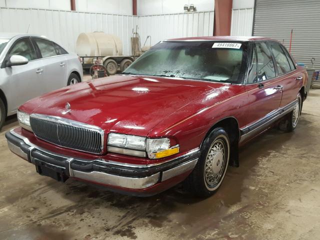 1G4CW53L3P1653615 - 1993 BUICK PARK AVENU MAROON photo 2