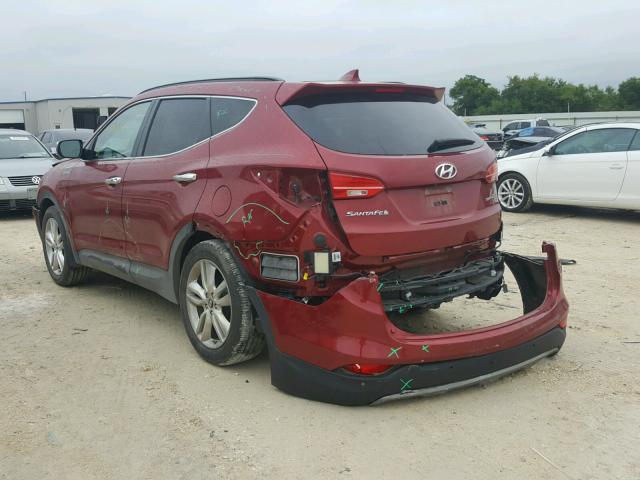 5XYZW3LA7EG136705 - 2014 HYUNDAI SANTA FE S RED photo 3