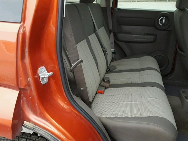 1D8GT28K78W228286 - 2008 DODGE NITRO SXT ORANGE photo 6