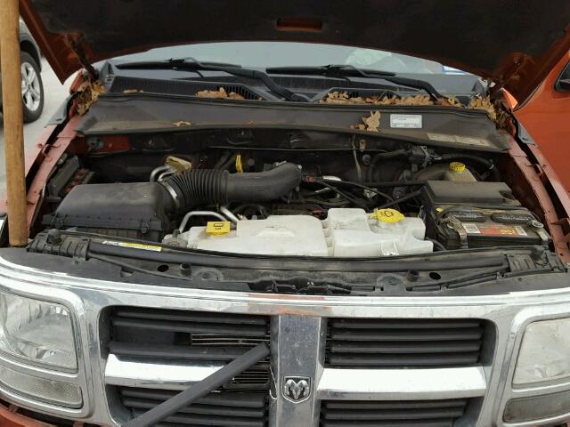 1D8GT28K78W228286 - 2008 DODGE NITRO SXT ORANGE photo 7