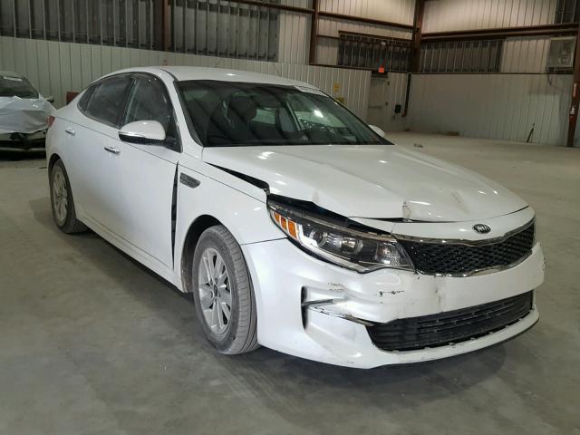 5XXGT4L33GG018634 - 2016 KIA OPTIMA LX WHITE photo 1