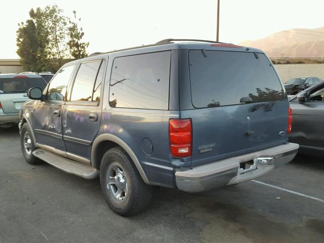 1FMRU17L6YLC47840 - 2000 FORD EXPEDITION BLUE photo 3