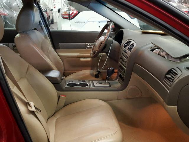 1LNHM87A15Y639707 - 2005 LINCOLN LS RED photo 5