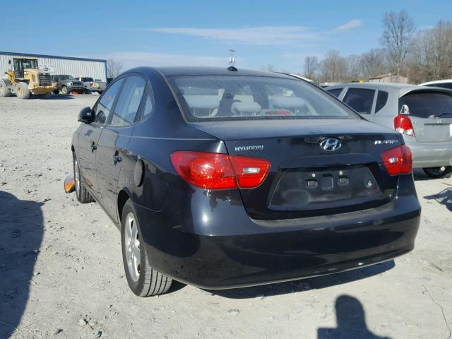 KMHDU46D58U355236 - 2008 HYUNDAI ELANTRA GL BLACK photo 3