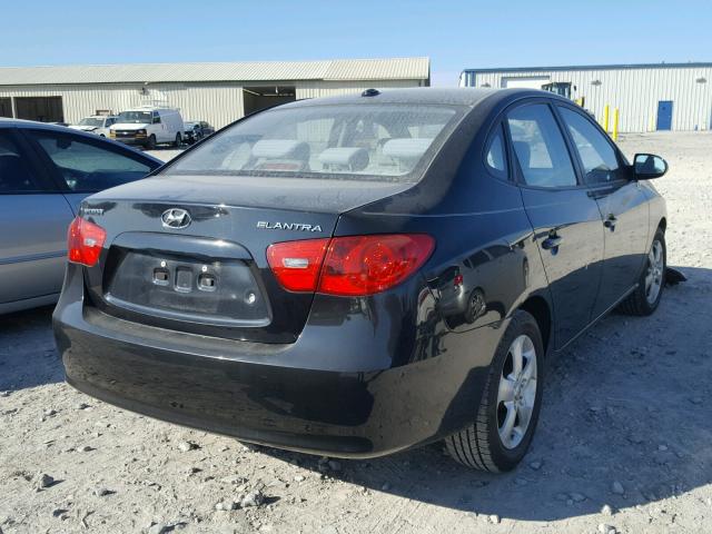 KMHDU46D58U355236 - 2008 HYUNDAI ELANTRA GL BLACK photo 4