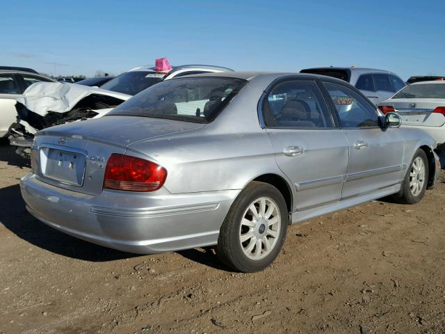 KMHWF35H84A917451 - 2004 HYUNDAI SONATA GLS SILVER photo 4