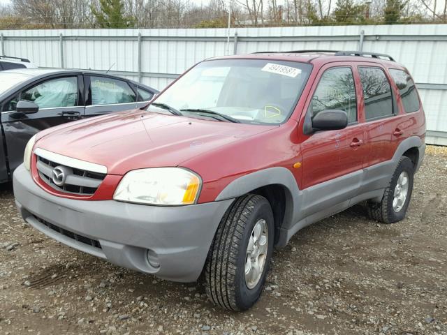 4F2YU07101KM40361 - 2001 MAZDA TRIBUTE DX BURGUNDY photo 2