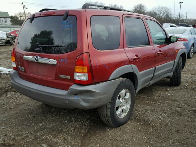 4F2YU07101KM40361 - 2001 MAZDA TRIBUTE DX 勃艮第红 照片 4
