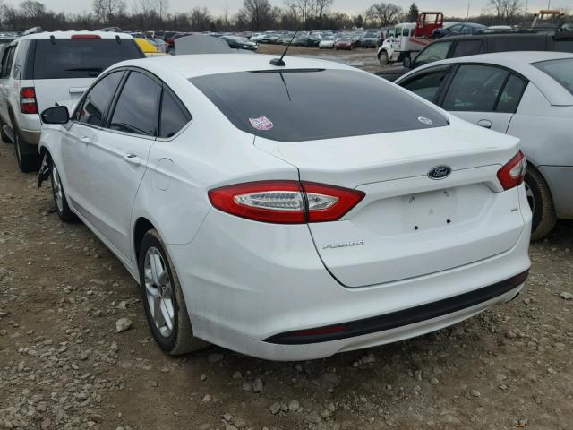 3FA6P0H75ER362393 - 2014 FORD FUSION SE WHITE photo 3