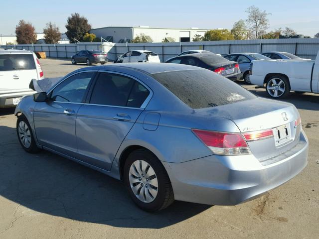 1HGCP2F31BA130440 - 2011 HONDA ACCORD LX BLUE photo 3