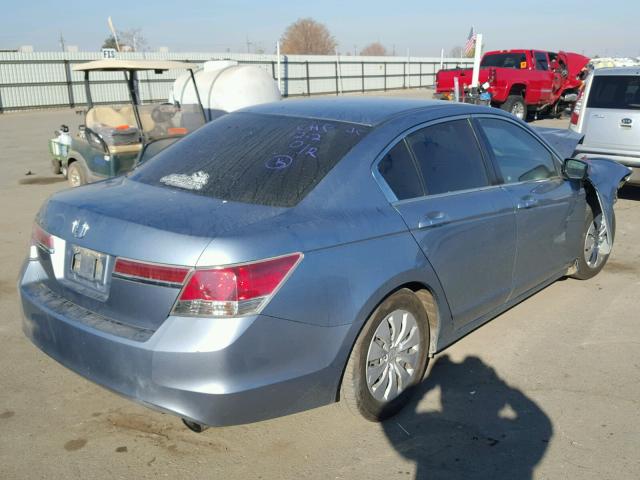 1HGCP2F31BA130440 - 2011 HONDA ACCORD LX BLUE photo 4