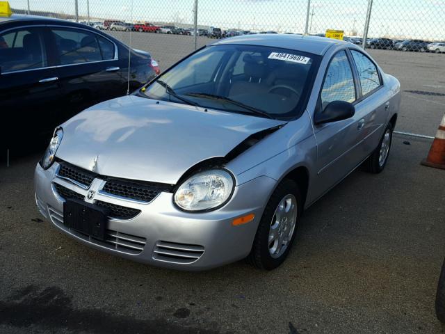 1B3ES56C65D134849 - 2005 DODGE NEON SXT SILVER photo 2