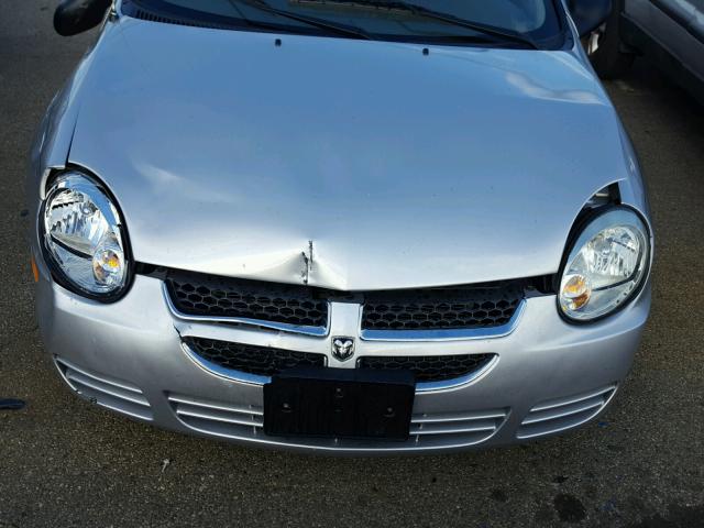 1B3ES56C65D134849 - 2005 DODGE NEON SXT SILVER photo 9