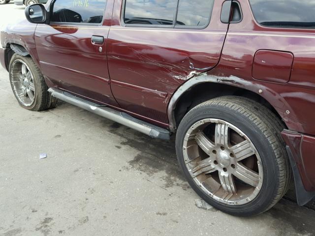 JN8DR09X32W662988 - 2002 NISSAN PATHFINDER MAROON photo 9