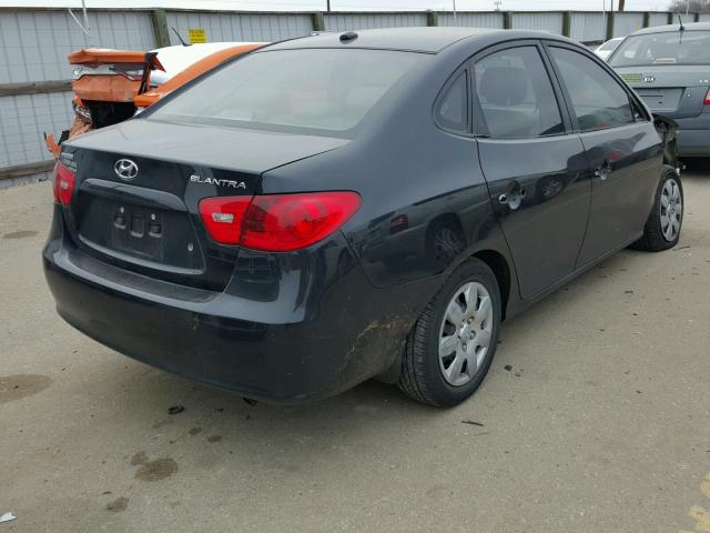 KMHDU46D78U299672 - 2008 HYUNDAI ELANTRA GL BLACK photo 4