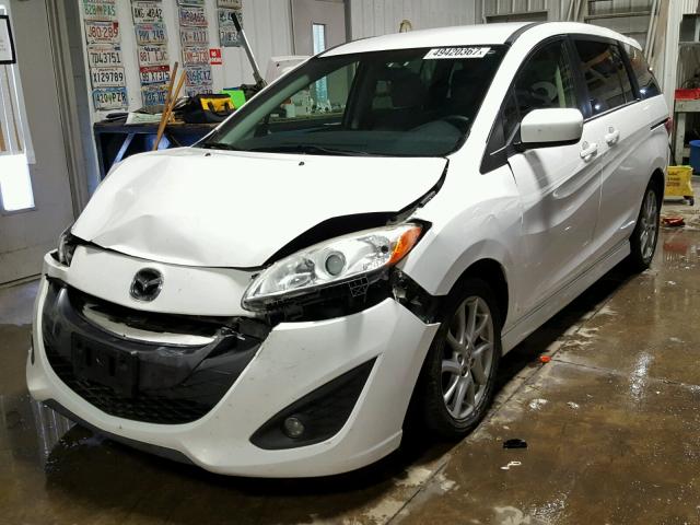 JM1CW2CL9C0124611 - 2012 MAZDA 5 WHITE photo 2