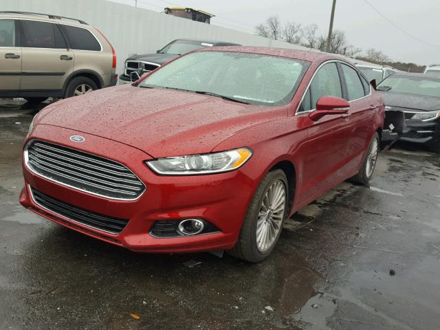 3FA6P0K92GR369606 - 2016 FORD FUSION TIT RED photo 2