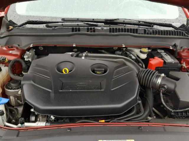 3FA6P0K92GR369606 - 2016 FORD FUSION TIT RED photo 7