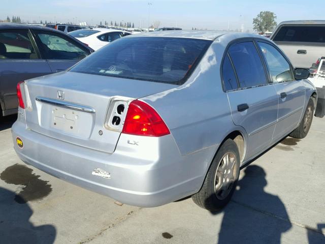 2HGES16581H563918 - 2001 HONDA CIVIC LX SILVER photo 4