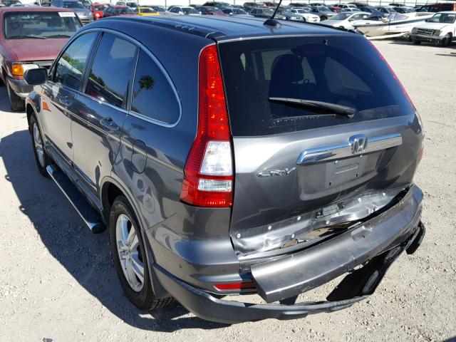 5J6RE3H77AL011793 - 2010 HONDA CR-V EXL GRAY photo 3