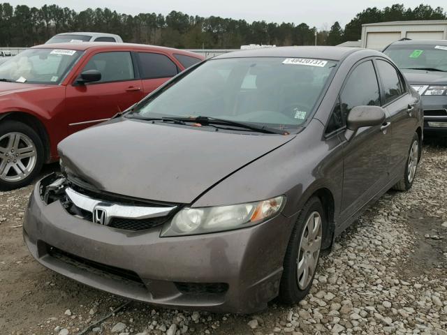 2HGFA1F53AH528985 - 2010 HONDA CIVIC LX BROWN photo 2