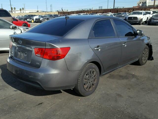 KNAFU4A27C5487238 - 2012 KIA FORTE EX CHARCOAL photo 4