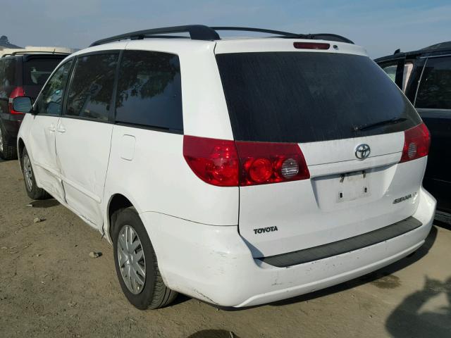 5TDZK23C39S286620 - 2009 TOYOTA SIENNA CE WHITE photo 3