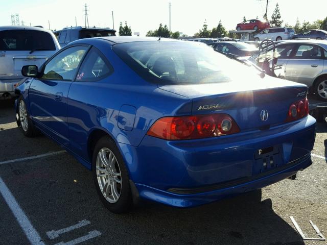 JH4DC548X5S000023 - 2005 ACURA RSX BLUE photo 3