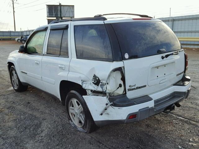 1GNDT13S922369711 - 2002 CHEVROLET TRAILBLAZE WHITE photo 3