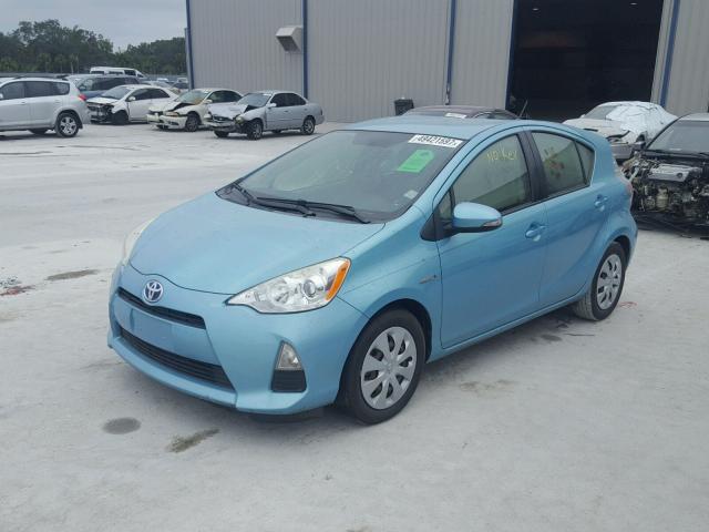 JTDKDTB34D1042936 - 2013 TOYOTA PRIUS C TURQUOISE photo 2