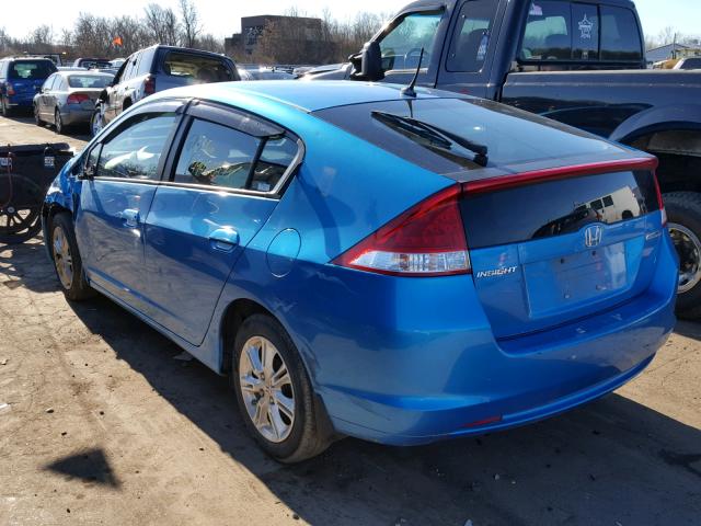 JHMZE2H7XAS001571 - 2010 HONDA INSIGHT EX BLUE photo 3