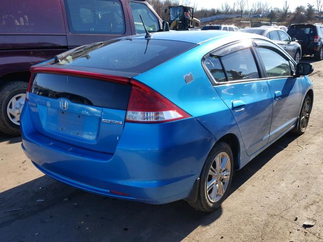 JHMZE2H7XAS001571 - 2010 HONDA INSIGHT EX BLUE photo 4