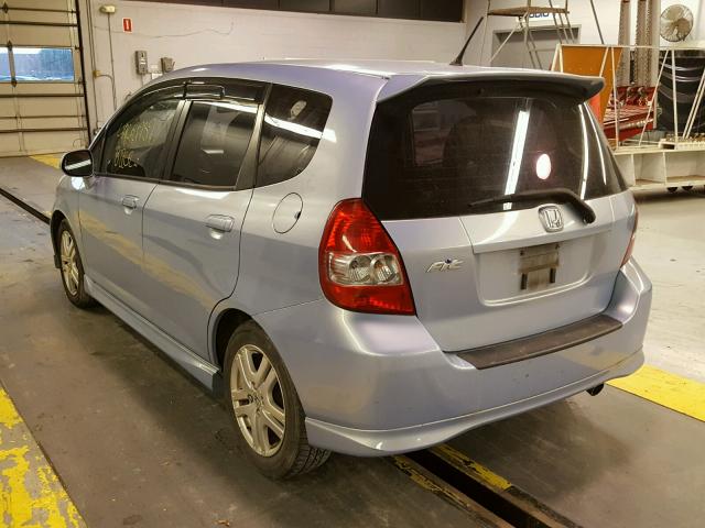 JHMGD38658S057435 - 2008 HONDA FIT SPORT SILVER photo 3