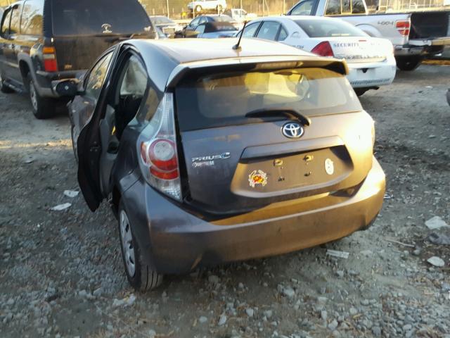 JTDKDTB36D1556285 - 2013 TOYOTA PRIUS C GRAY photo 3