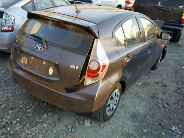 JTDKDTB36D1556285 - 2013 TOYOTA PRIUS C GRAY photo 4