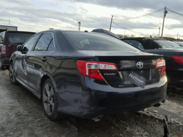 4T1BK1FK9CU004221 - 2012 TOYOTA CAMRY SE BLACK photo 3