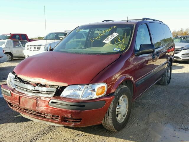 1GNDX03E72D152008 - 2002 CHEVROLET VENTURE MAROON photo 2