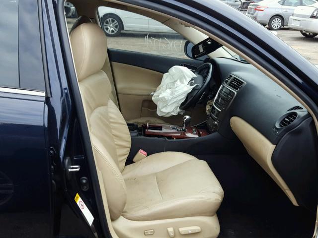 JTHBK262985064901 - 2008 LEXUS IS 250 BLUE photo 5