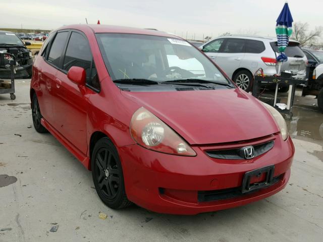 JHMGD38617S020932 - 2007 HONDA FIT S RED photo 1