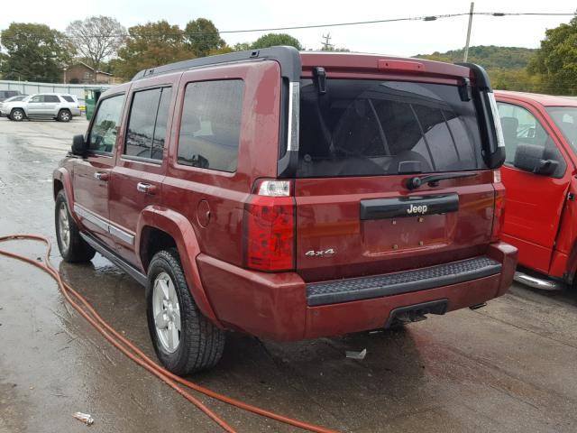 1J8HG48K48C149591 - 2008 JEEP COMMANDER RED photo 3