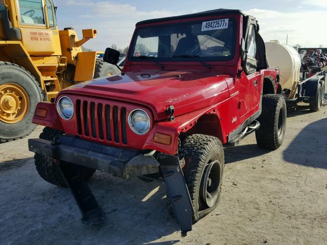 1J4FY29P8XP466995 - 1999 JEEP WRANGLER / RED photo 2