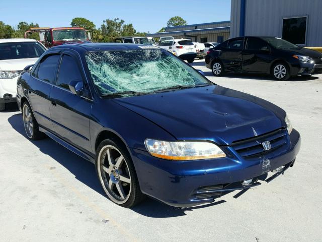 1HGCG66892A099568 - 2002 HONDA ACCORD EX BLUE photo 1