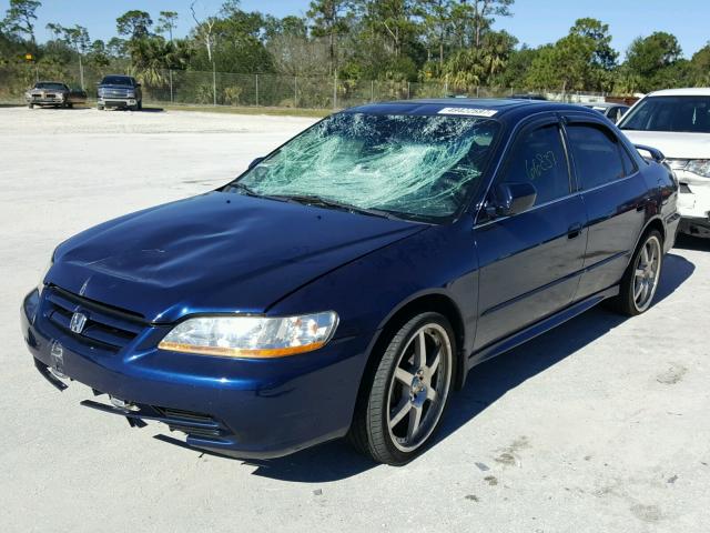 1HGCG66892A099568 - 2002 HONDA ACCORD EX BLUE photo 2