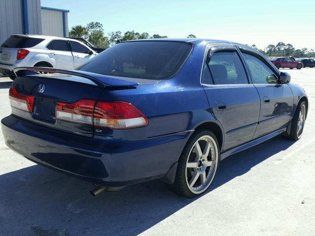 1HGCG66892A099568 - 2002 HONDA ACCORD EX BLUE photo 4