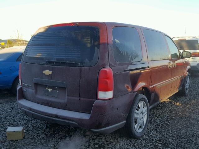 1GNDV23W38D121292 - 2008 CHEVROLET UPLANDER L MAROON photo 4