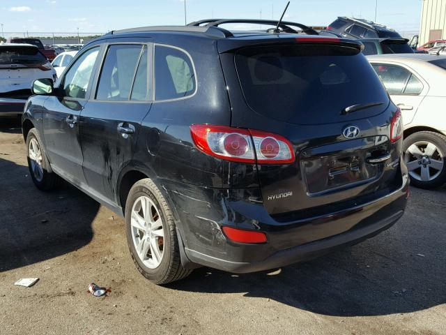 5XYZK4AG2BG085456 - 2011 HYUNDAI SANTA FE L BLACK photo 3